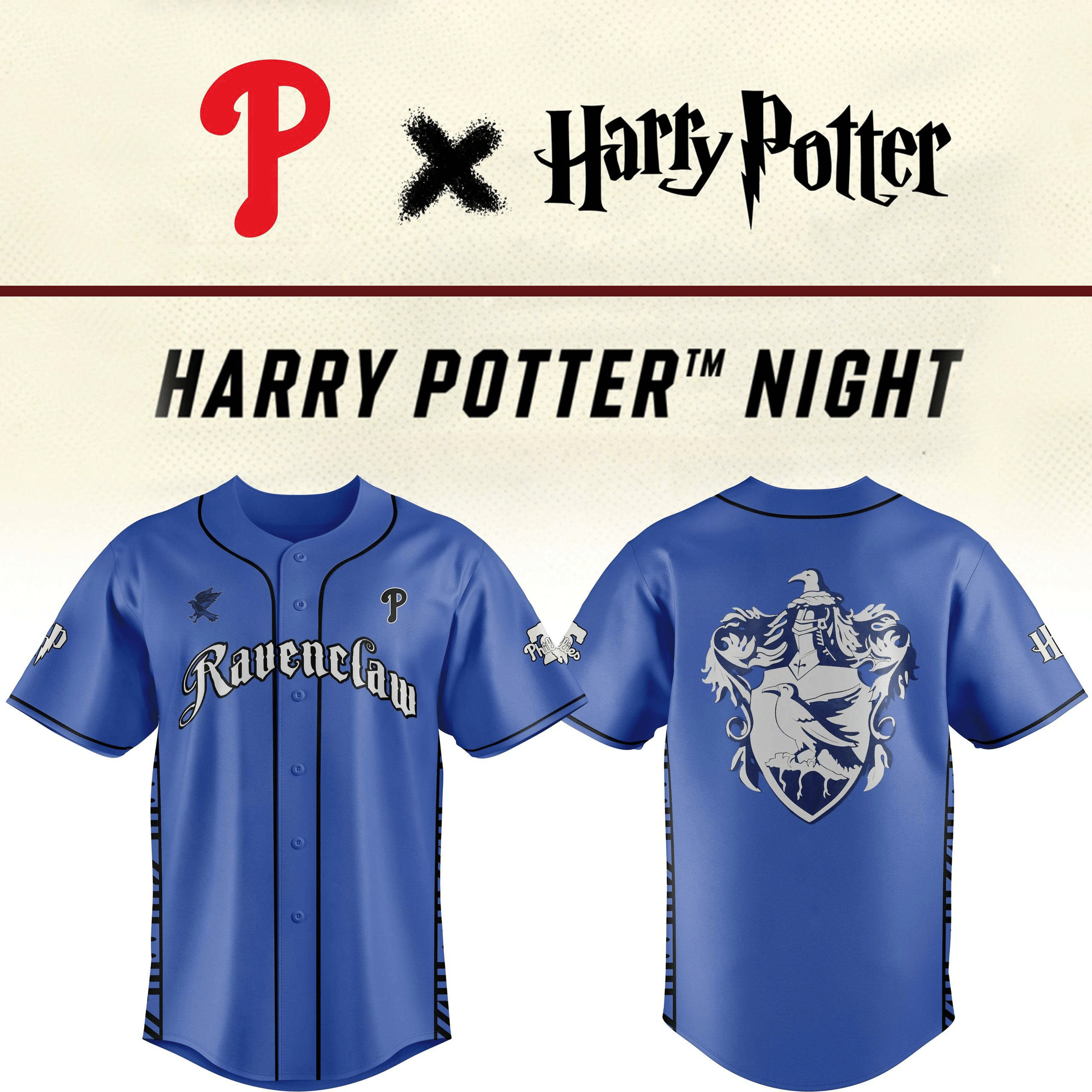 Philadelphia Phillies X Harry Potter Night 2025 Jersey Ravenclaw Merch Cool Sport Gift