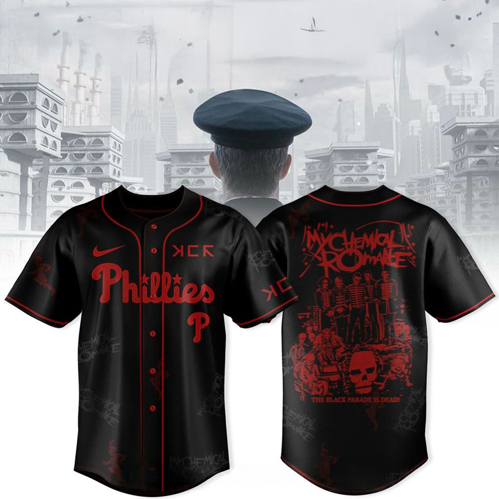 Philadelphia Phillies X My Chemical Romance Tour 2025 Jersey Philadelphia Phillies Merch Men's