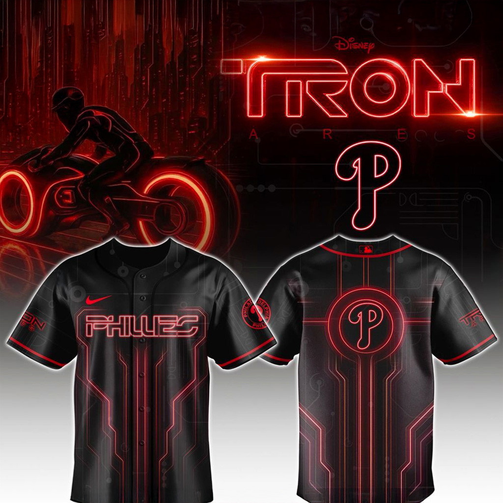 Philadelphia Phillies X Neon Red Lines Special Jersey Phillies Merch Gifts For Dad