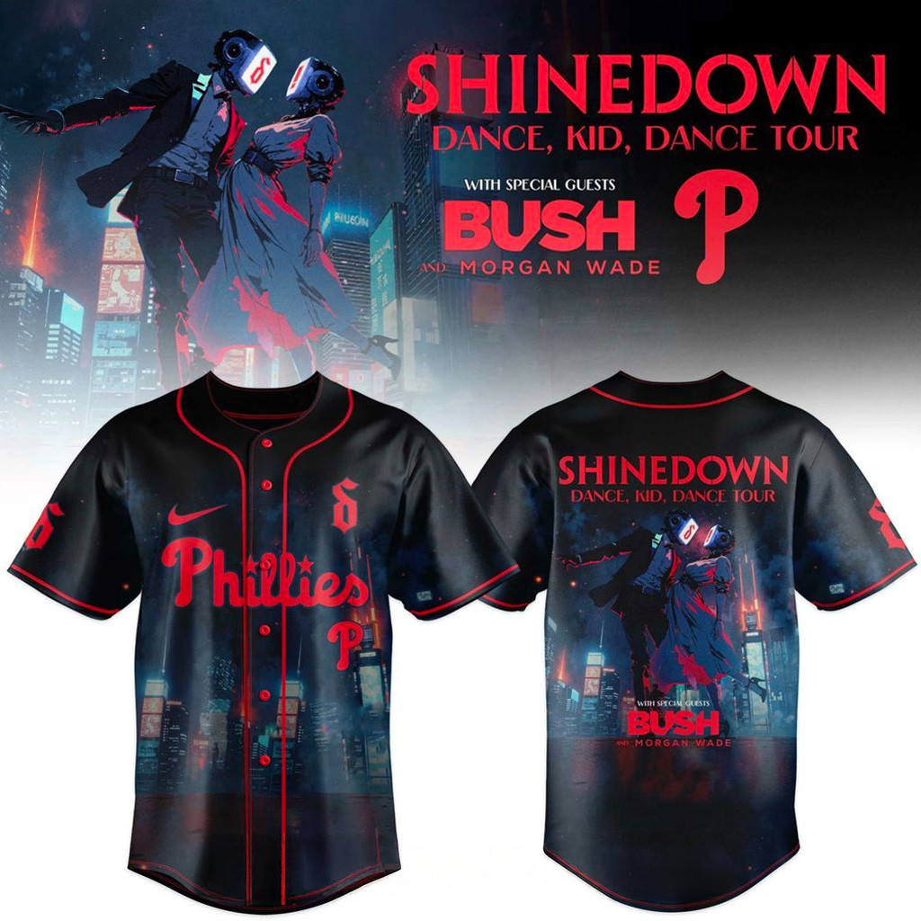 Philadelphia Phillies X Shinedown Dance Kid Dance Tour Merch 2025 Jersey Phillies Merch
