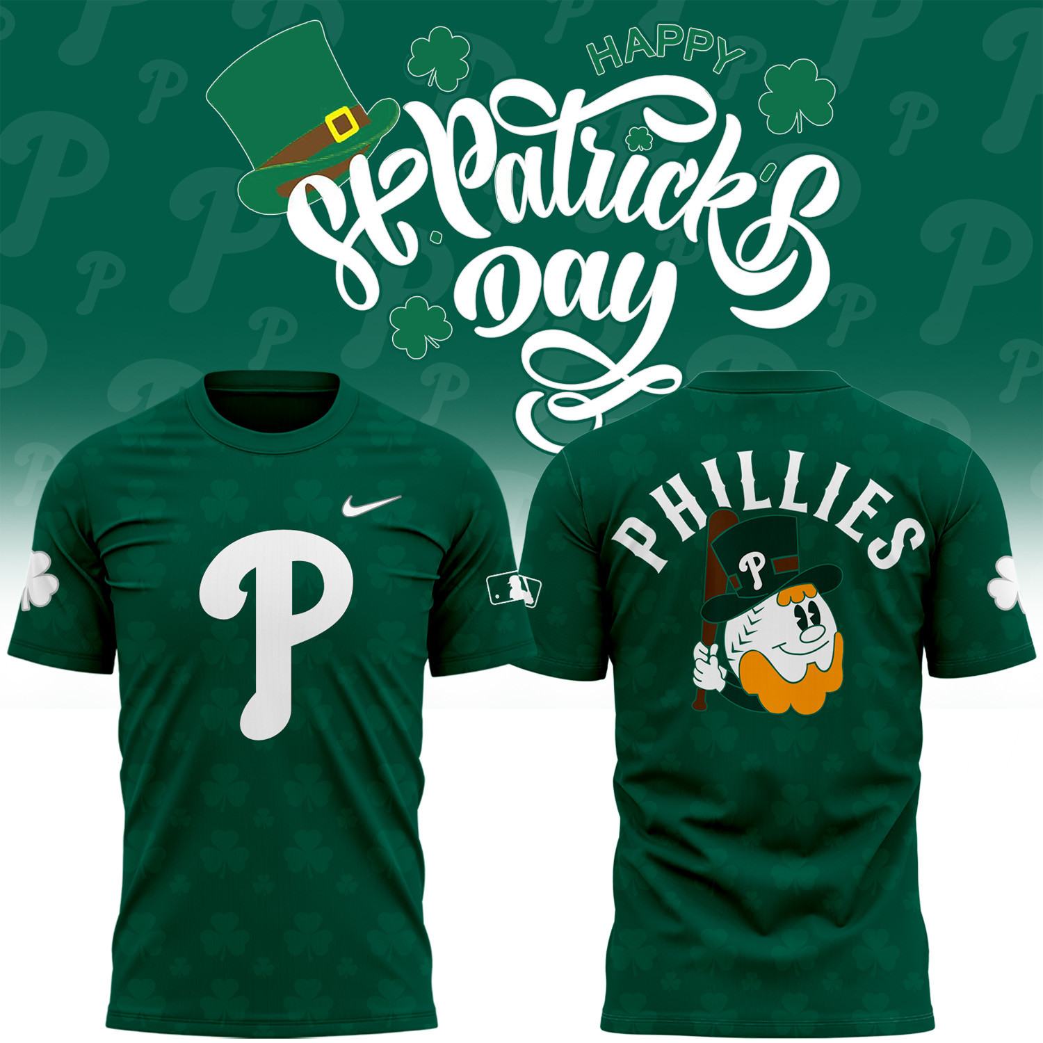 Philadelphia Phillies X St Patrick's Day T-shirt Champions 2025 Phillies Baseball Gifts