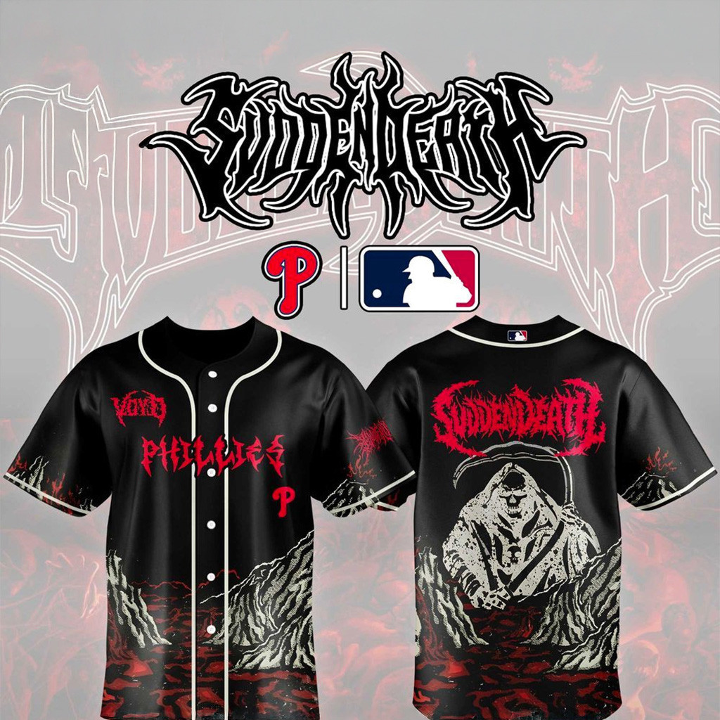 Philadelphia Phillies X Voyd Svdden Death Jersey Philadelphia Phillies Merch Father Gifts