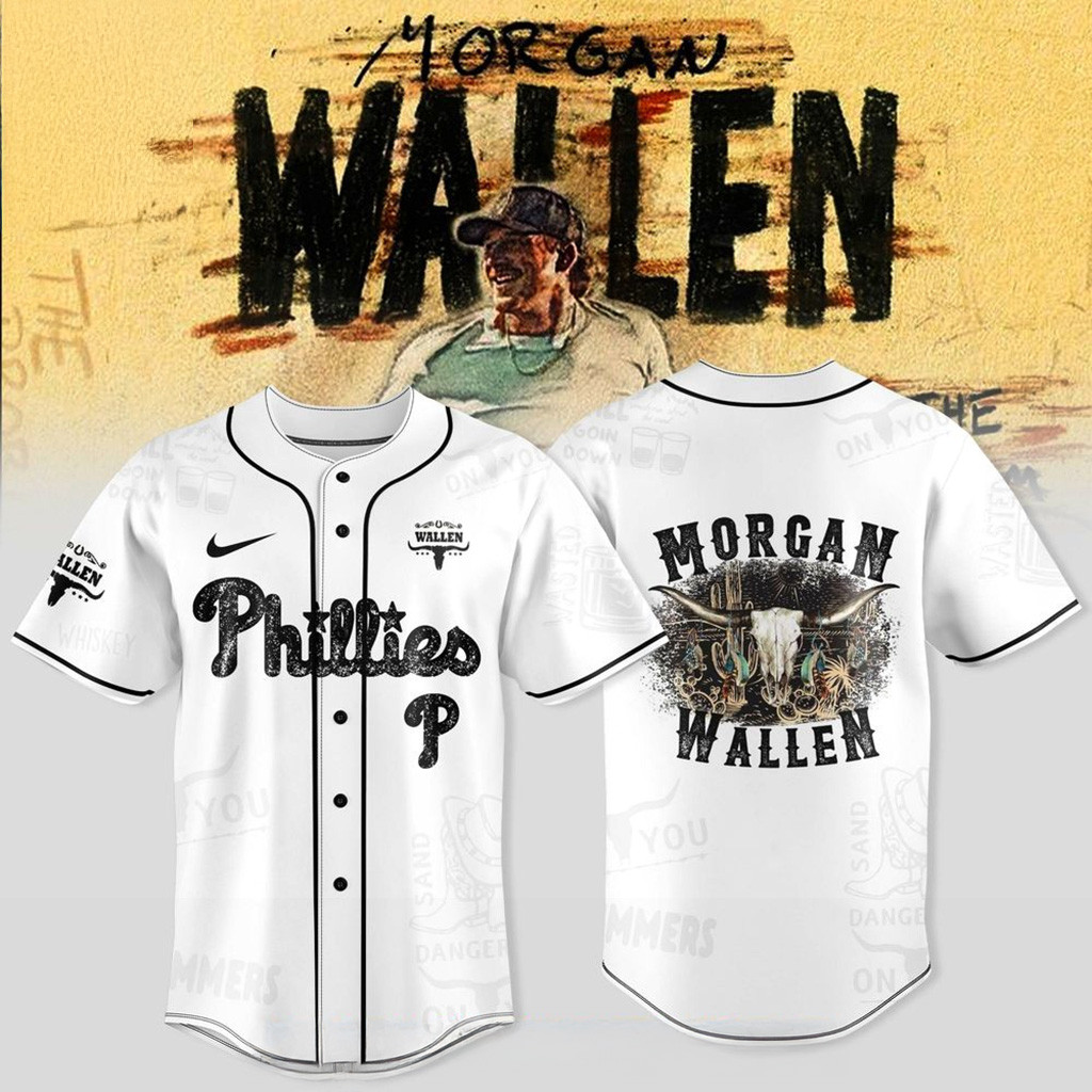 Philadelphia Phillies X Wallen Morgan Tour Merch 2025 Jersey Phillies Merch Dad Gifts