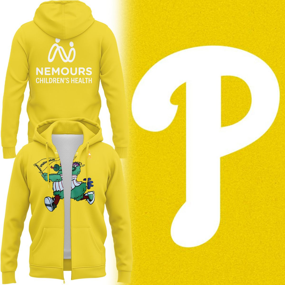 Philadelphia Phillies Zip Hoodie Numerous Children's Health P 2025 Phillies Baseball Merch