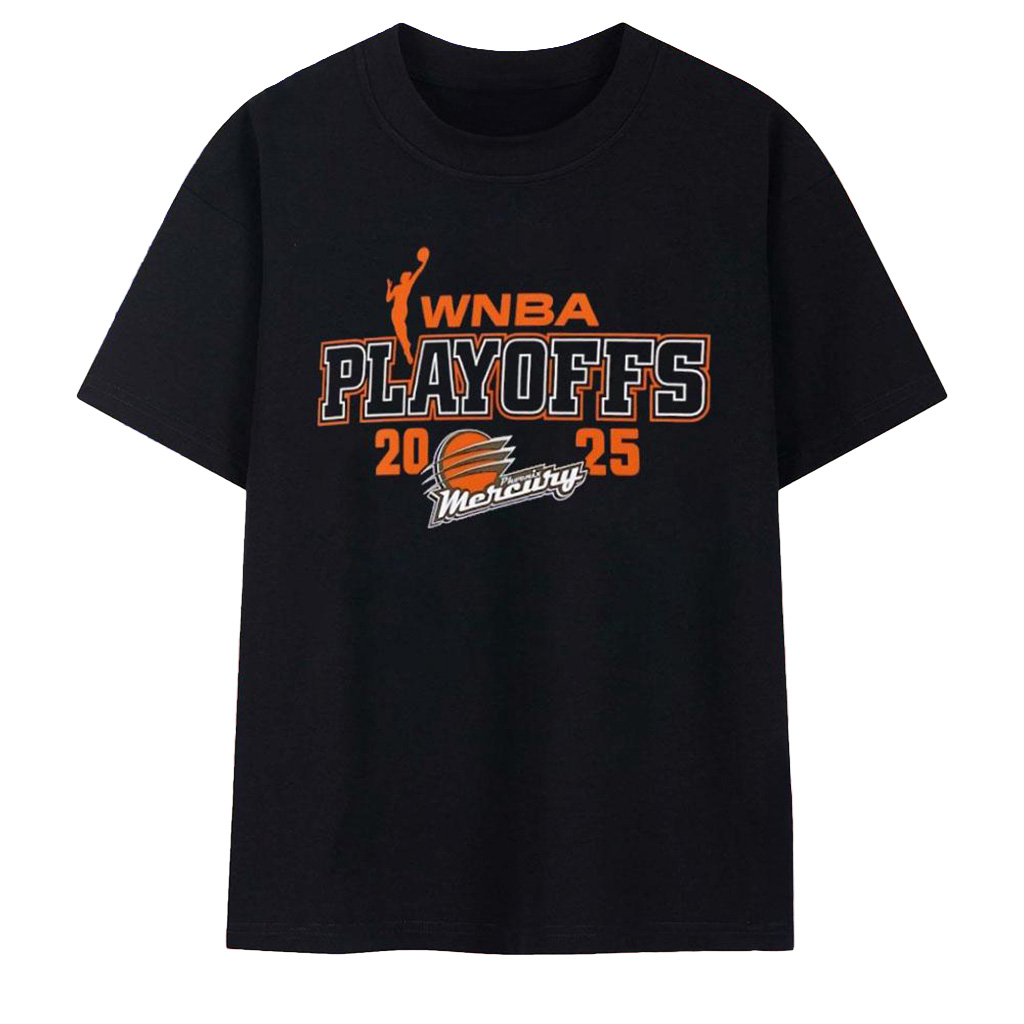 Phoenix Mercury 2025 WNBA Playoffs Logo T-Shirt Fan Merch Gifts For Basketball Lovers