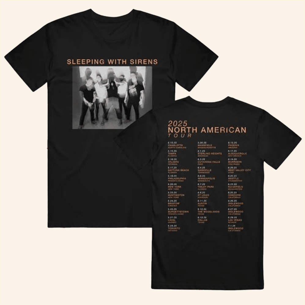 Photo Tour 2025 Black T-Shirt Sirens Merch Birthday Gifts For Him Gifts For Best Friend
