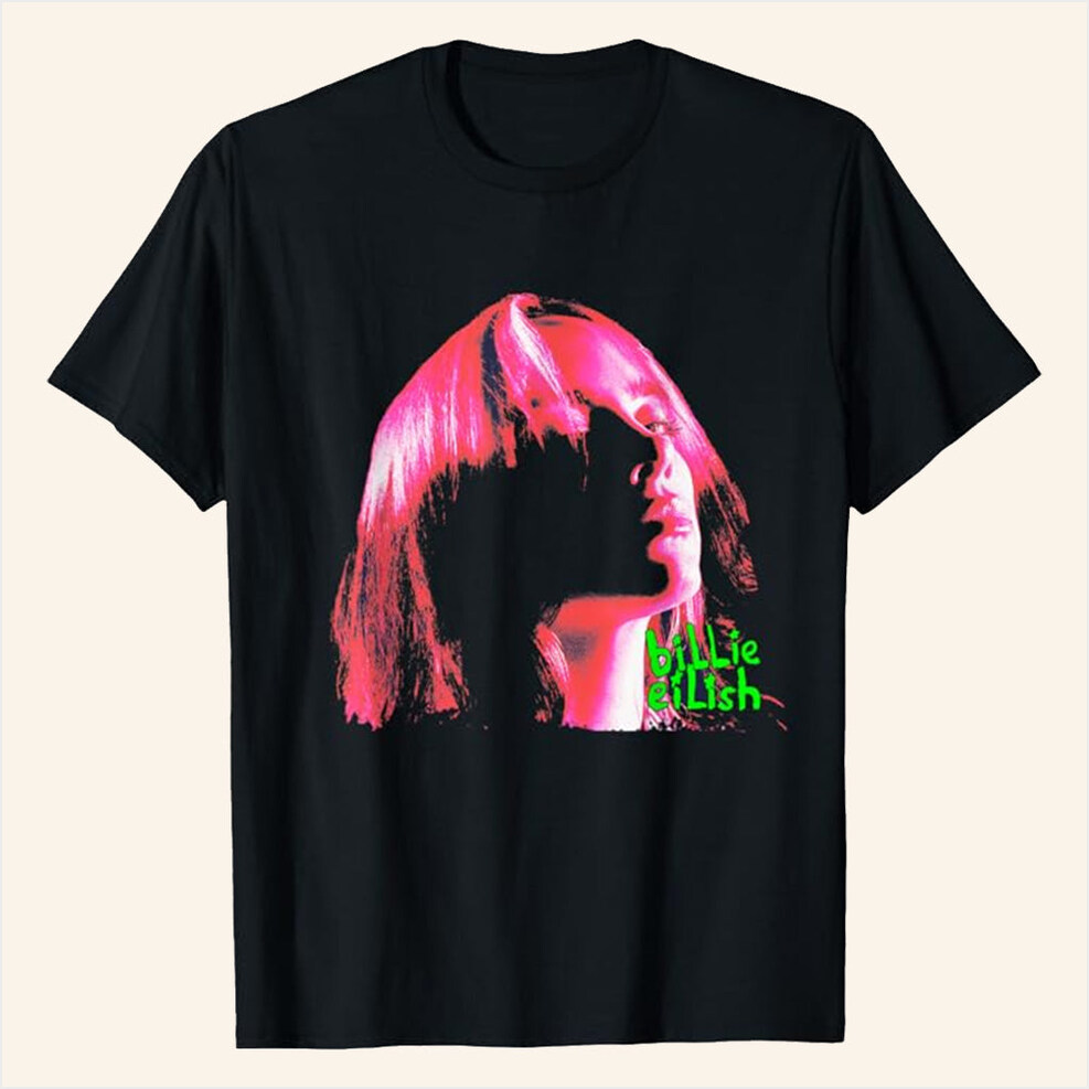 Photographic T-Shirt Billie Eilish Merch Birthday Gifts For Music Enthusiasts Gifts For Besties