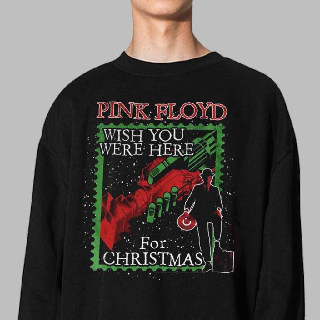 Pink Floyd Wish You Were Here For Christmas Holiday 2024 Sweatshirt Pink Floyd Merch Christmas Gifts For Friends