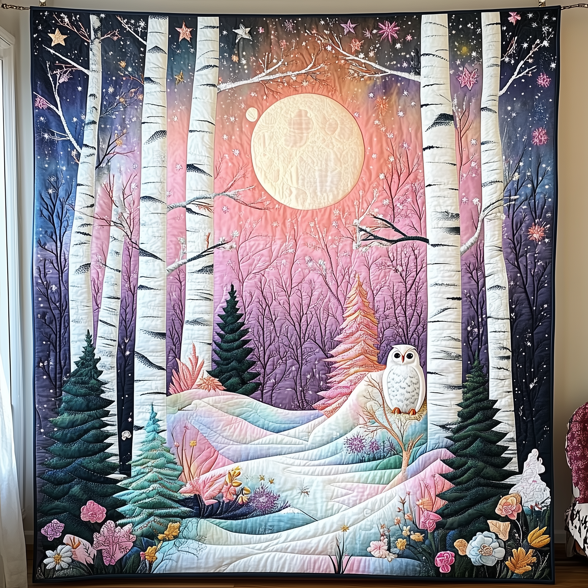 Pink Moonlight Quilted Blanket Christmas Gift Ideas For Relatives