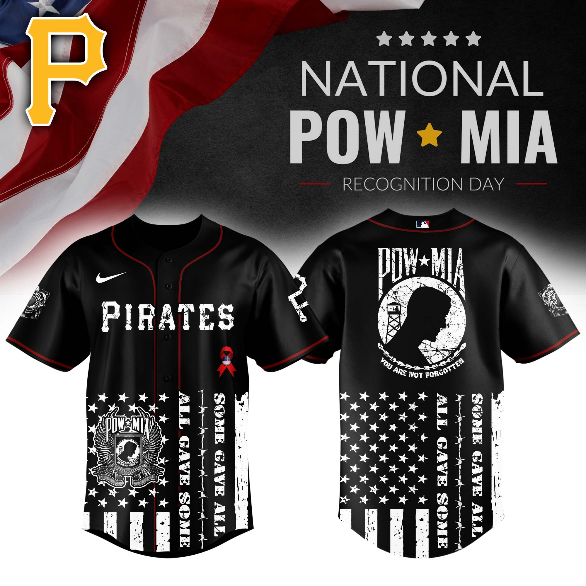 Pittsburgh Pirates Mlb X National Powmia Recognition Day Baseball Jersey For Fans