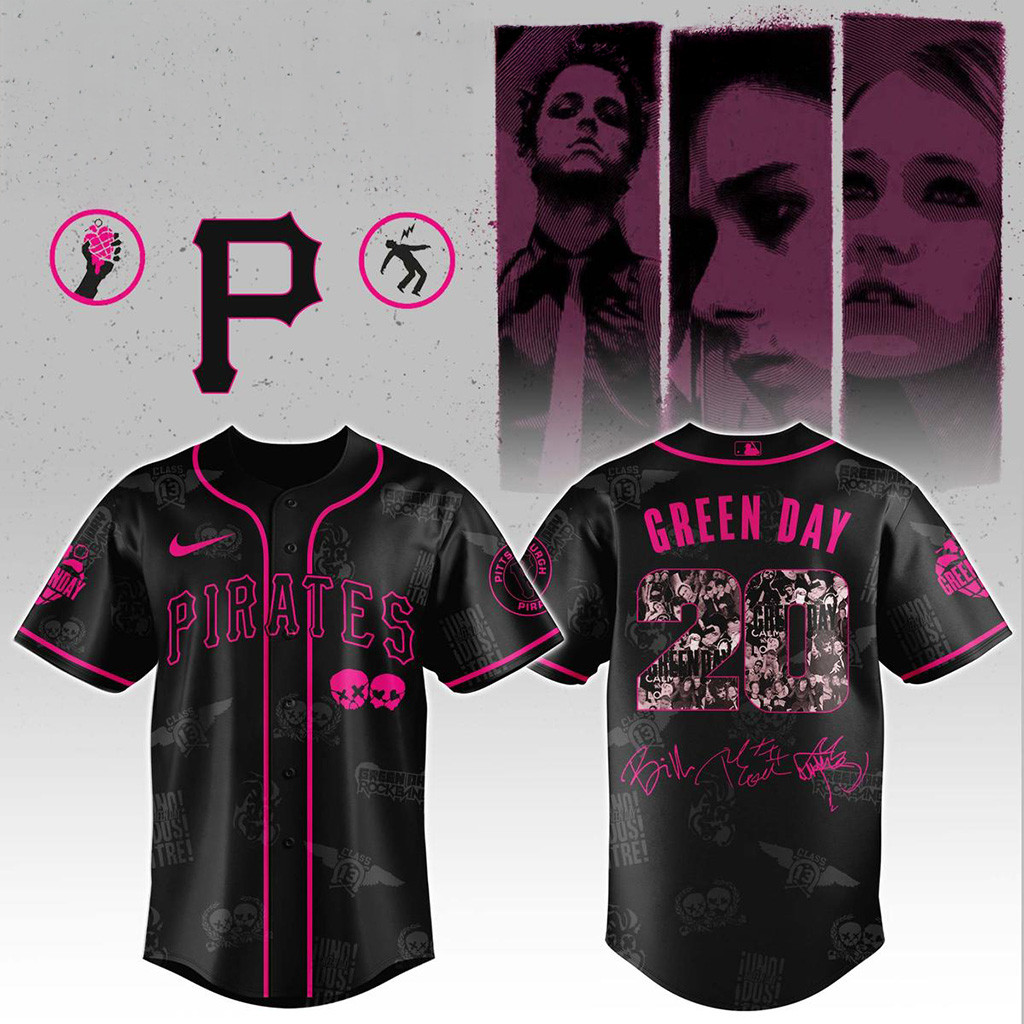 Pittsburgh Pirates X Green Day 20 Years Of American Idiot 2025 Jersey