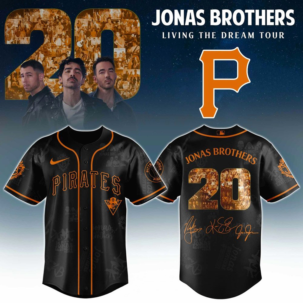 Pittsburgh Pirates X Jonas Brothers Living The Dream Tour 2025 Jersey Pirates Merch Gifts