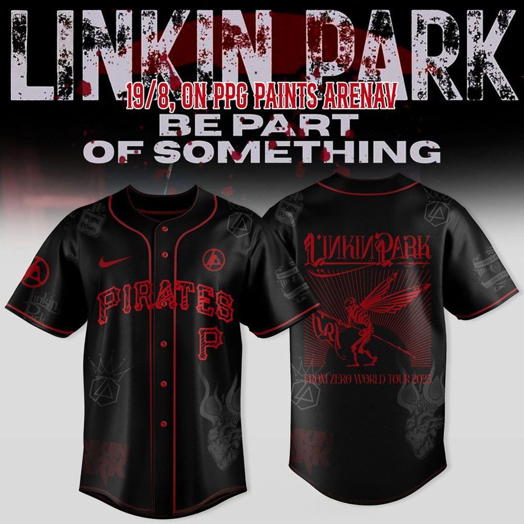 Pittsburgh Pirates X Linkin Park From Zero World Tour 2025 Jersey Pittsburgh Pirates Merch