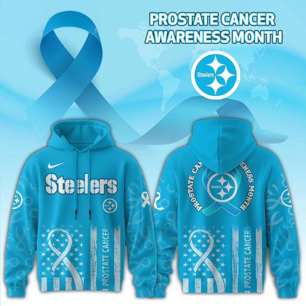Pittsburgh Steelers 2025 NFL Prostate Cancer Awareness Hoodie Steelers Merch Fans Gifts