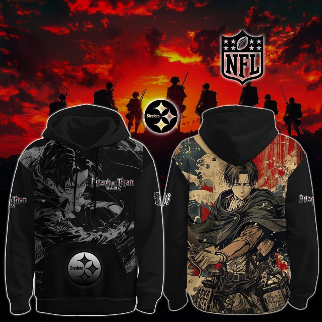 Pittsburgh Steelers X Attack On Titan Hoodie 2025 Pittsburgh Steelers Merch Gift For Fans