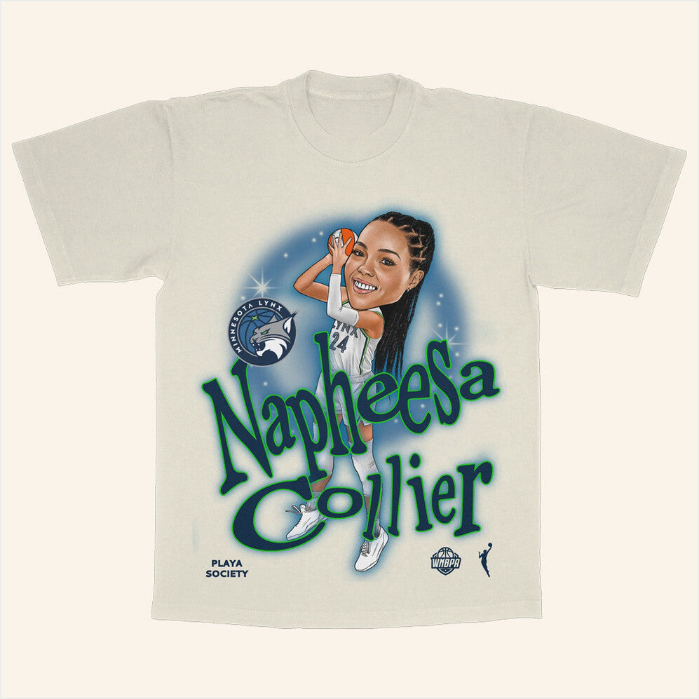 Playa Society Napheesa Collier Sketch T-Shirt Playa Society Merch Birthday Gifts For Fans