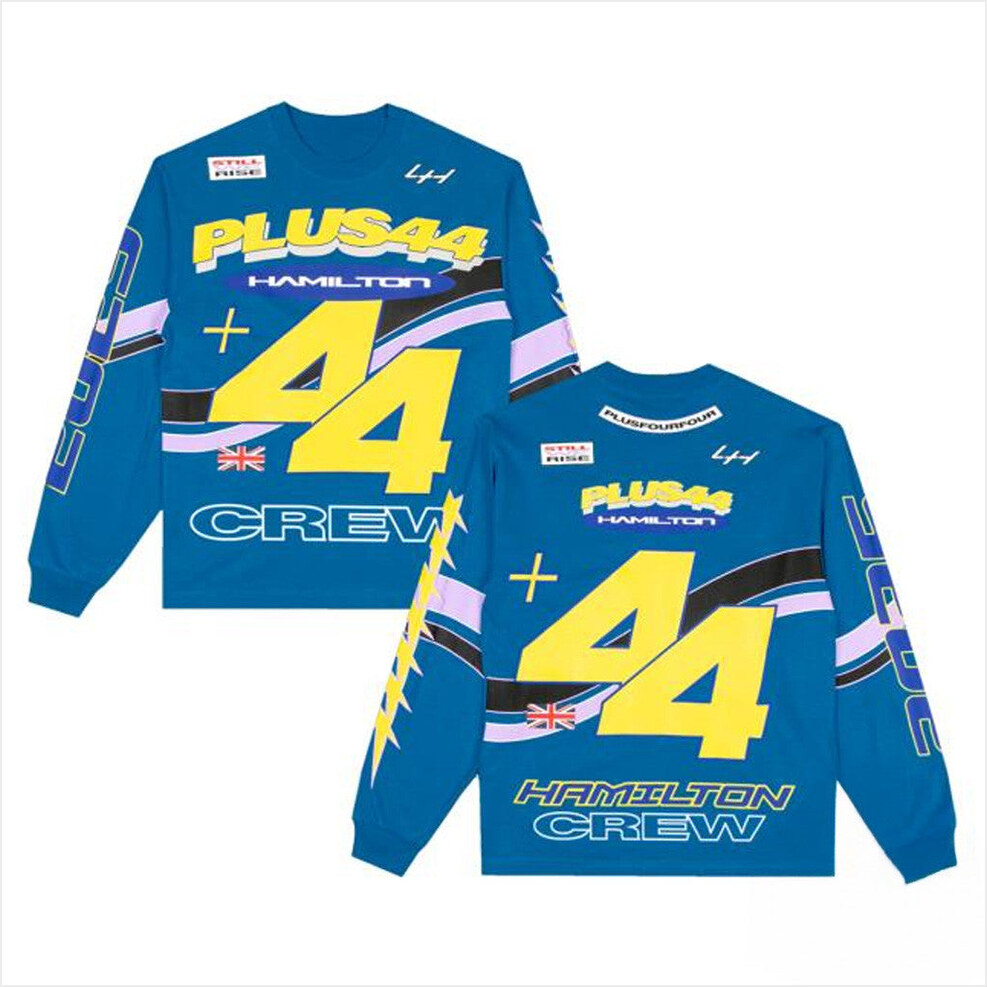 Plus44 Hamilton Moto Long Sleeve T-Shirt Plus44 World Merch Blue Friends Birthday Gifts