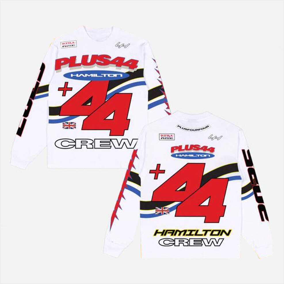 Plus44 Hamilton Moto Long Sleeve T-Shirt Plus44 World Merch White Friends Birthday Gifts