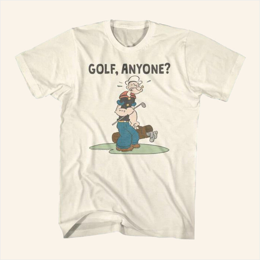 Popeye Popeye Golf Anyone T-Shirt Rockabilia Merch Birthday Gift Ideas Christmas Presents