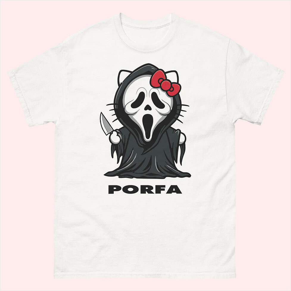 Porfa Scream Halloween T-Shirt Porfa Merch Birthday Gift Ideas Christmas Presents