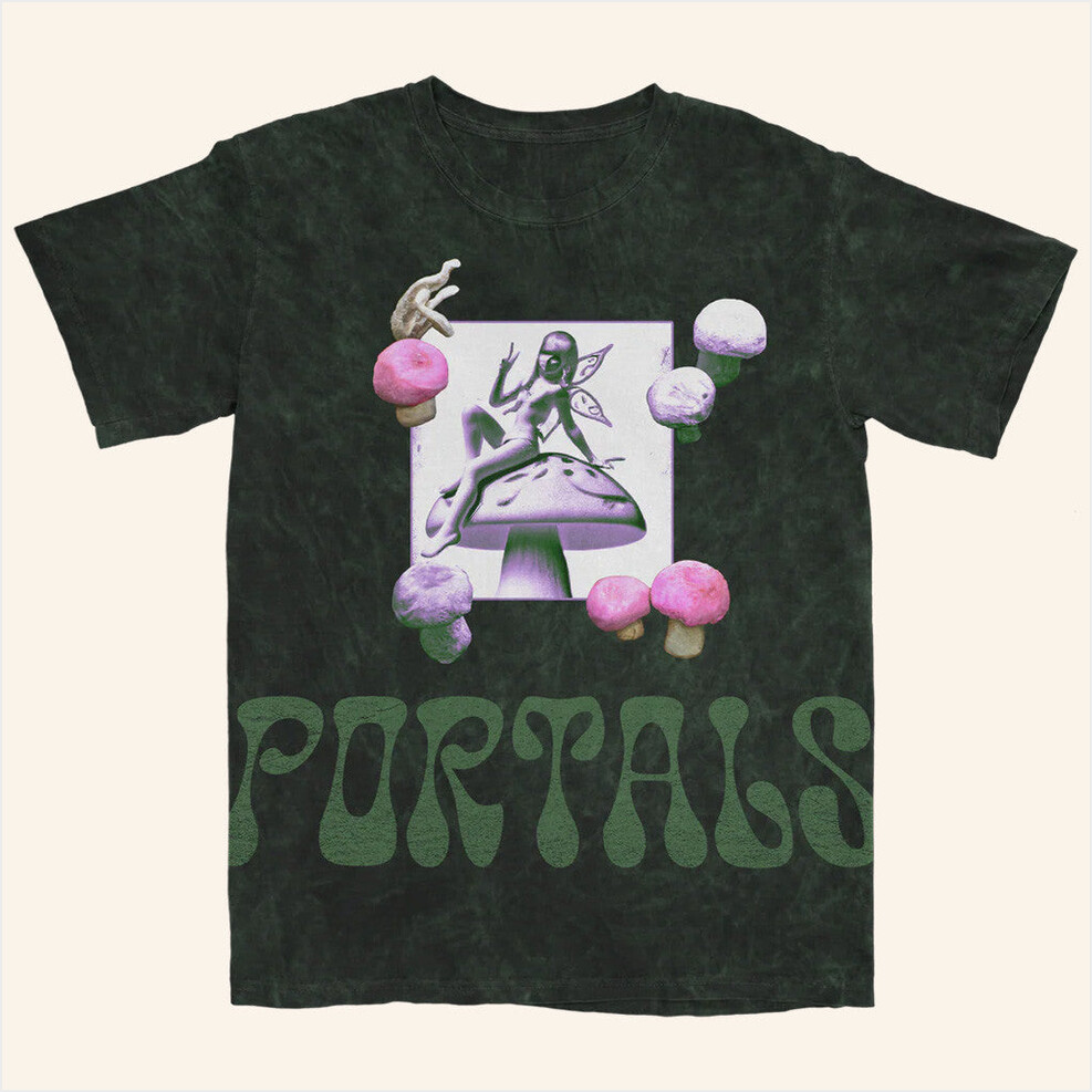 Portals Puff Print T-Shirt Melanie Martinez Merch Black Best Birthday Gifts For Boyfriend