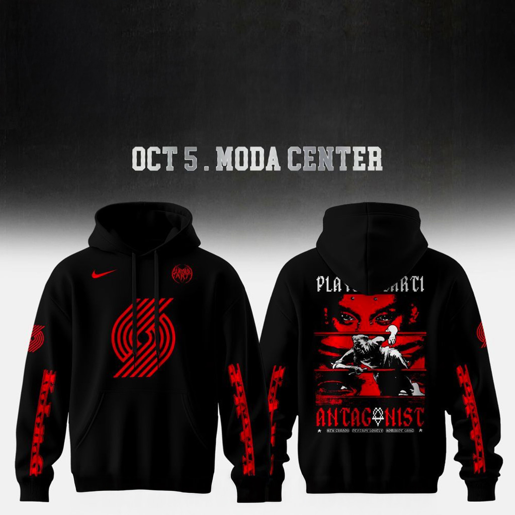 Portland Trail Blazers X Playboi Carti Antagonist Tour 2.0 Hoodie Blazers Merch Fan Gifts