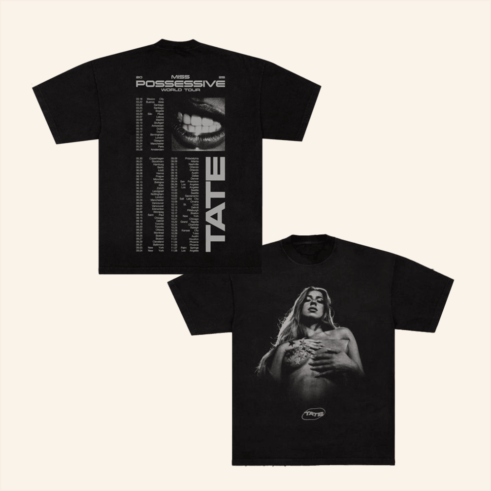 Pose Black Tour T-Shirt Tate Mcrae Merch Present For Wife BFF Birthday Gifts Christmas Presents