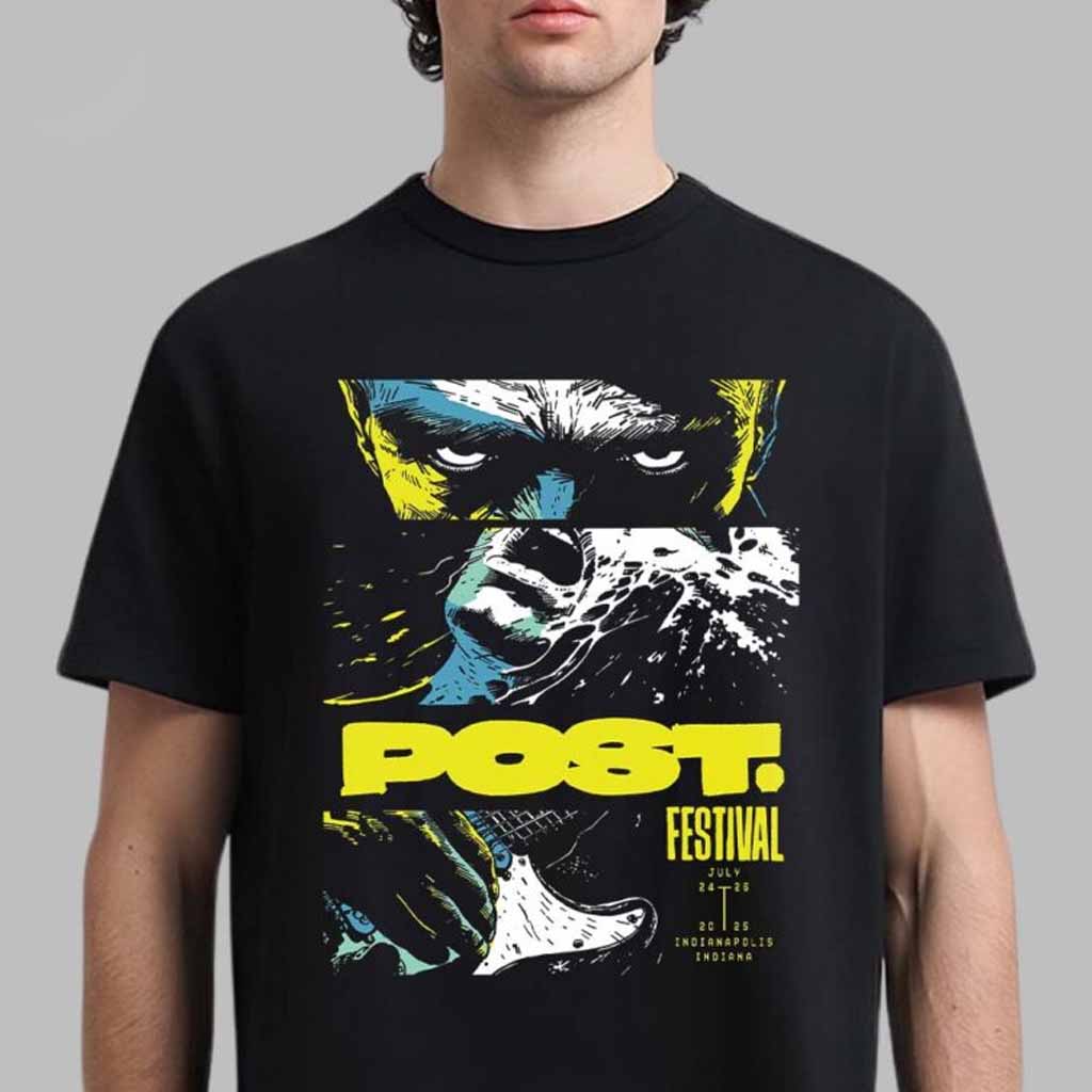 Post Festival Poster For Indianapolis Indiana On July 24-26 2025 Art By Nate Utesch T-Shirt Post Festival Merch Gifts For Him