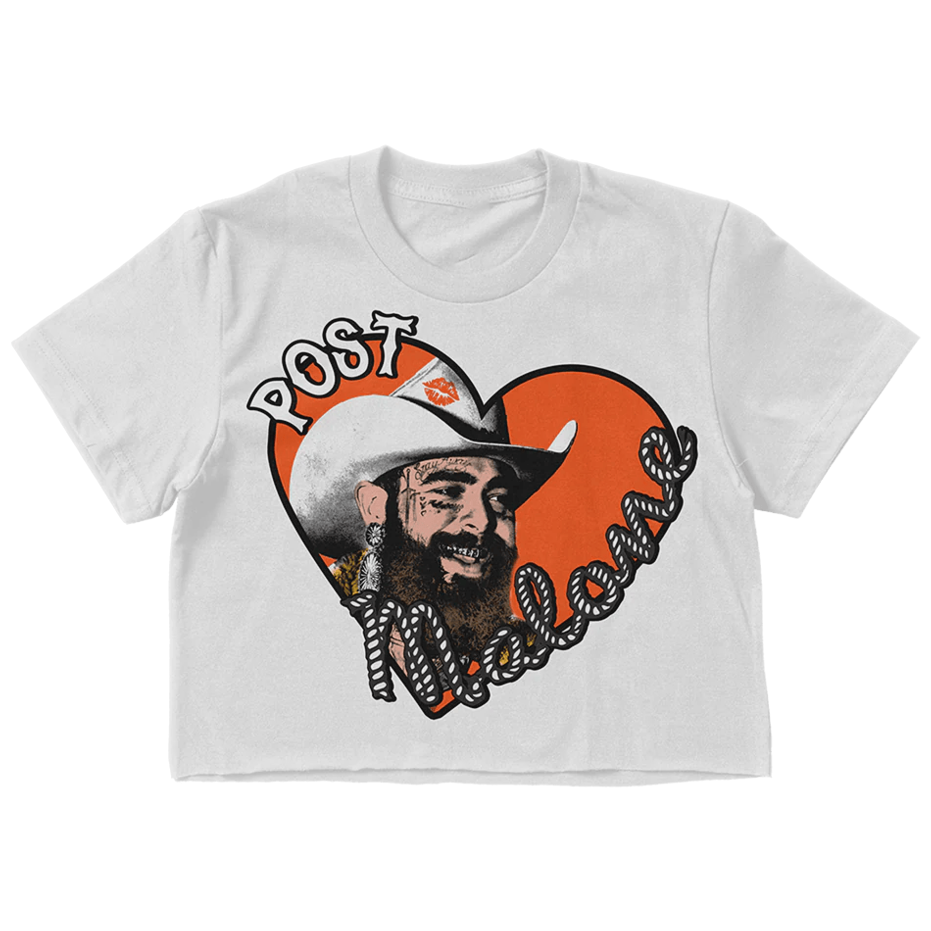 Post Malone Big Ass Stadium Tour Merch Heart Cropped Shirt Post Malone Tour Merch 2025 Wife Gifts