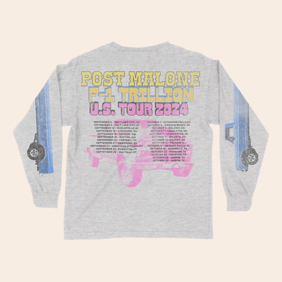 Post Malone F-1 Trillion Long Sleeve Shirt Post Malone Merch Father's Day Gifts For Husband