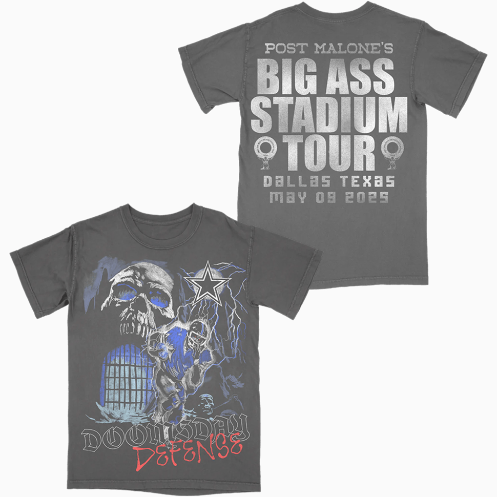 Post Malone Merch Post Malone X Dallas Cowboys Doomsday Defense T-Shirt Gifts For Husband