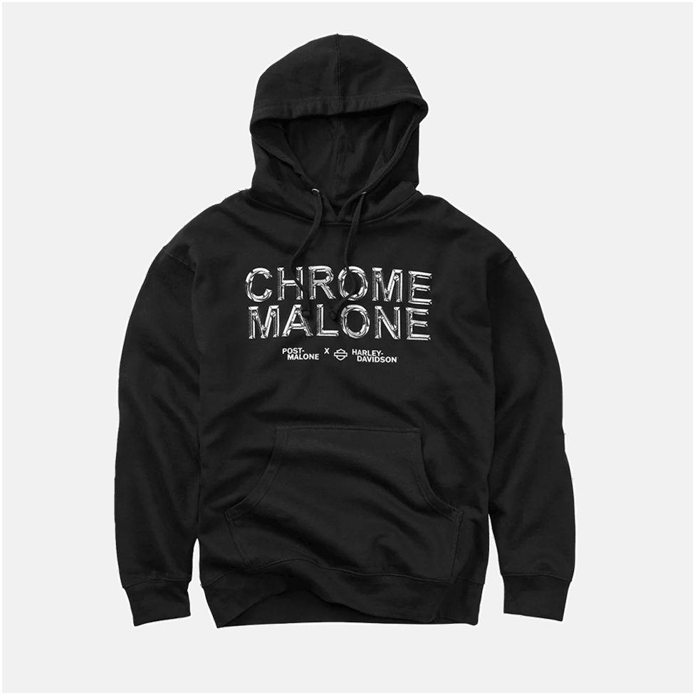 Post Malone Tour Merch 2025 Post Malone x H-D Chrome Malone Hoodie First Fathers Day Gift Ideas