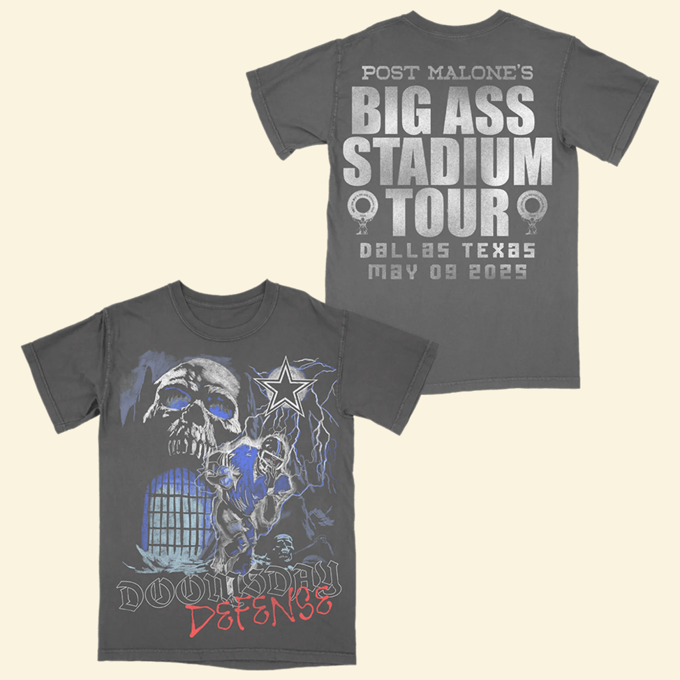 Post Malone X Dallas Cowboys Doomsday Defense T-Shirt Post Malone Merch Gifts For Husband