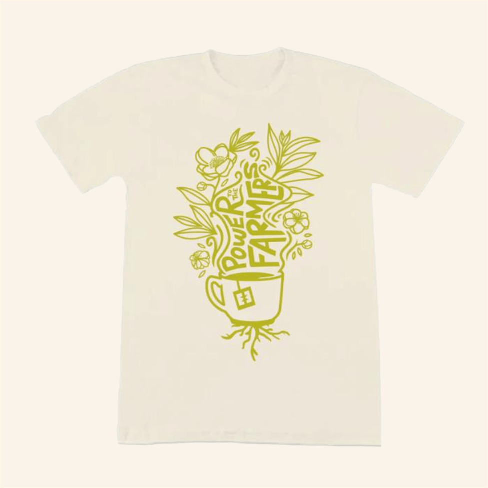 Power To The Farmers Tea Shirt Equal Exchange Merch Birthday Gifts For Besties