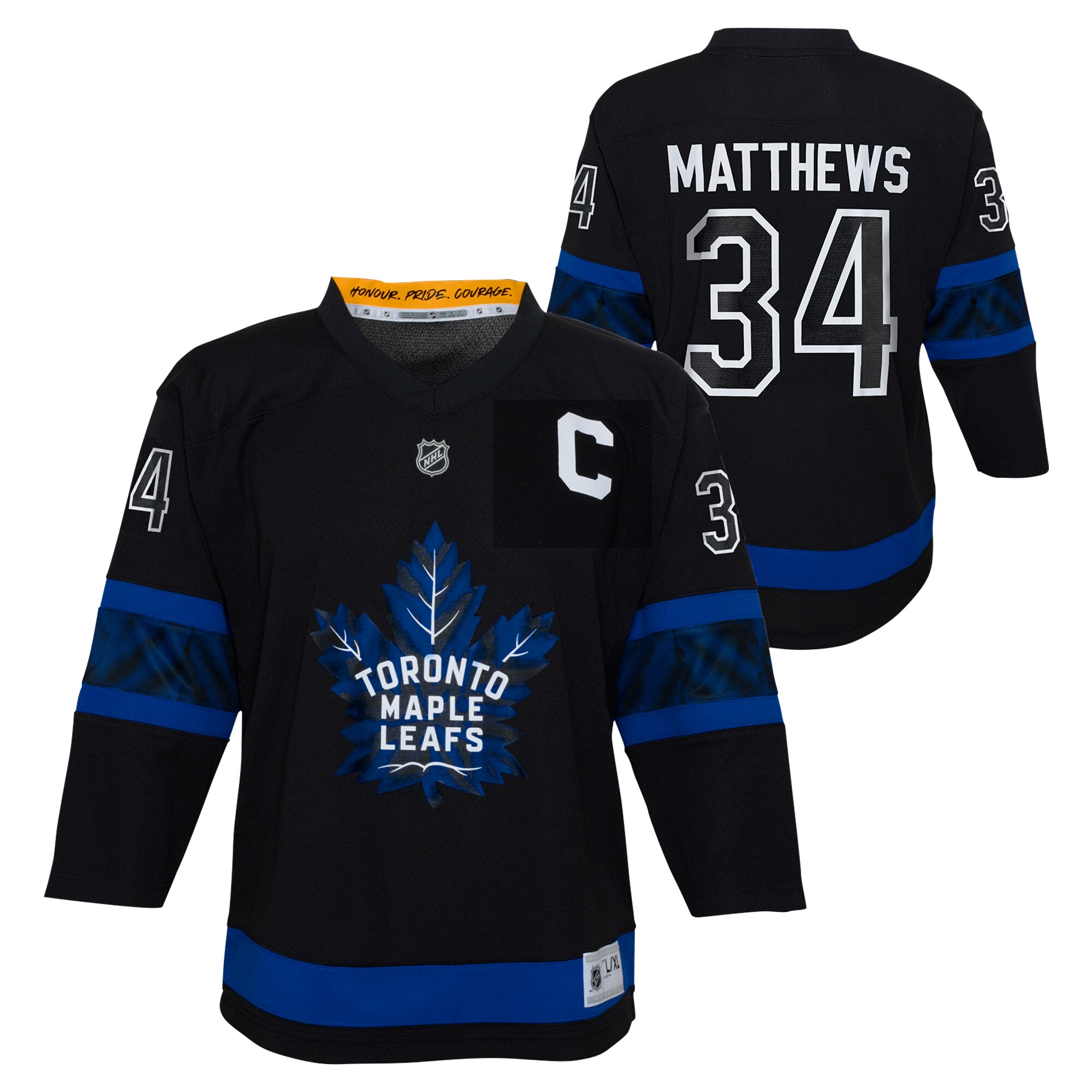 Preschool Toronto Maple Leafs Auston Matthews Black Player Jersey - JS823