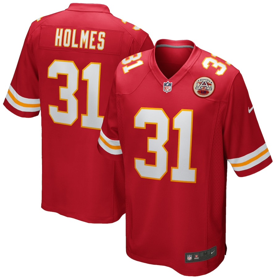 Priest Holmes 31 Kansas City Chiefs Men Game Retired Jersey - Red - JS802