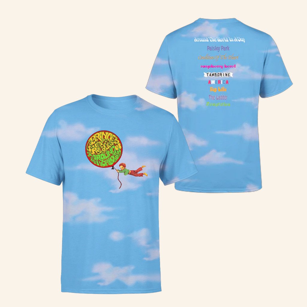 Prince Merch Around The World In A Day Balloon Boy T-Shirt Gifts For Friends