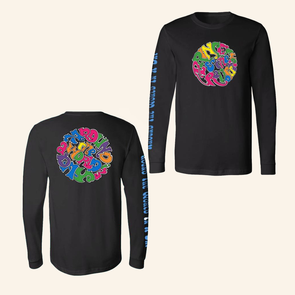Prince Merch Around The World In A Day Long Sleeve Circle Logo T-Shirt Gifts For Besties