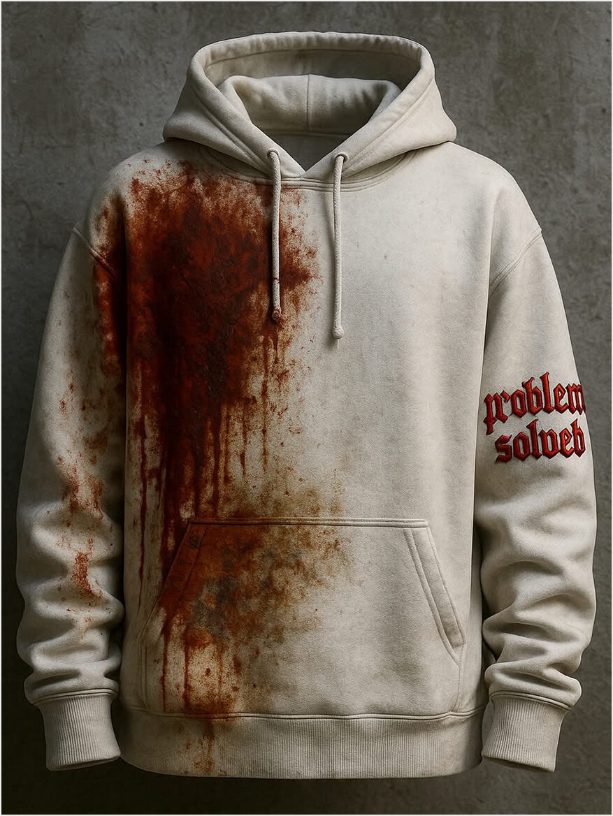 Problem Solved Hoodie Horror Scary Bloody Hoodie Halloween Birthday Gifts For Best Friend