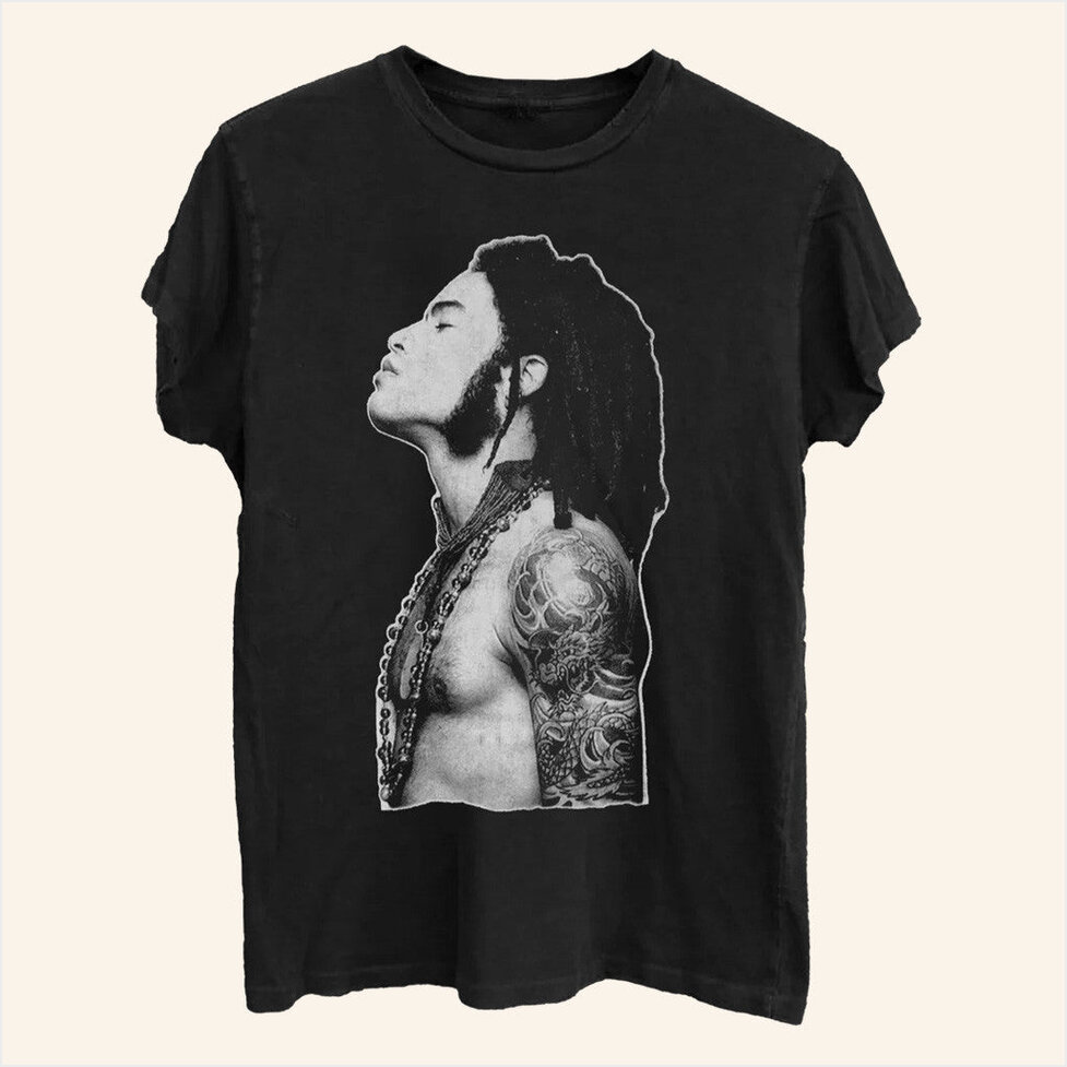 Profile Outline T-Shirt Lenny Kravitz Merch Unique Gifts For Boyfriend Gifts For Best Friend