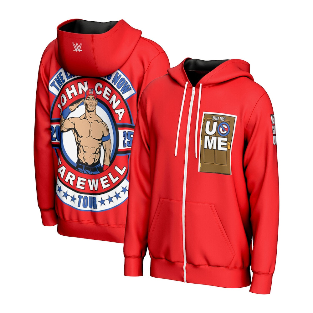 ProSphere Red John Cena Farewell Tour Zip Hoodie Father Daughter Gifts