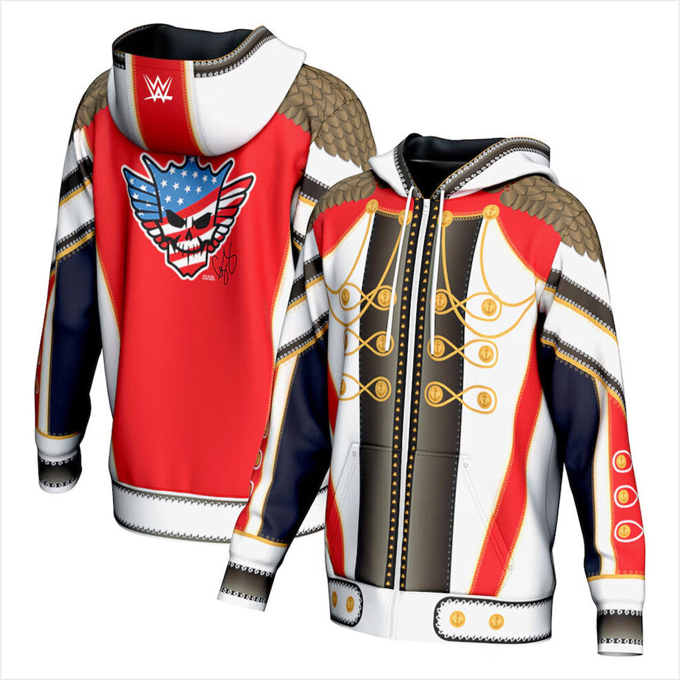 ProSphere White Cody Rhodes Entrance Zip Hoodie Cody Rhodes Merch Birthday Gifts For Besties