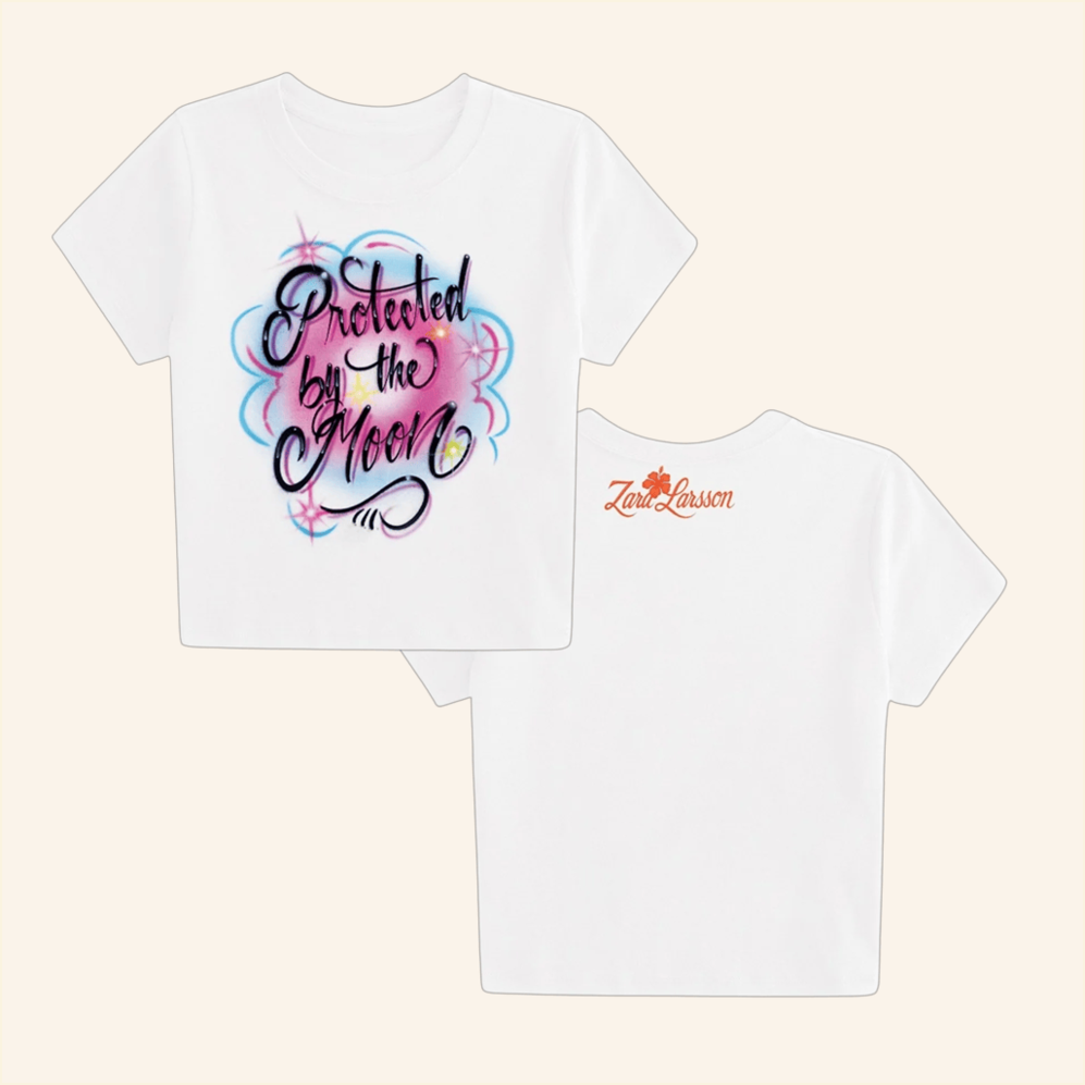 Protected By The Moon Rib T-Shirt Zara Larsson Merch Birthday Gifts For Sister Gifts For BFF