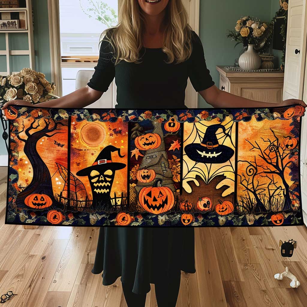 Pumpkin Quilted Table Runner Target Pumpkin Fall Decor Table Runner Autumn Gifts Ideas