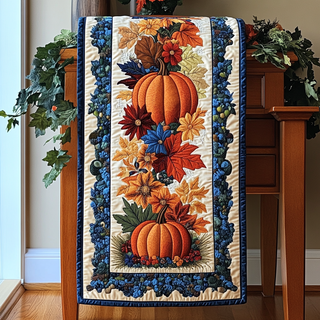 Pumpkins Quilted Table Runner Target Pumpkin Fall Decor Table Runner Autumn Gifts Ideas