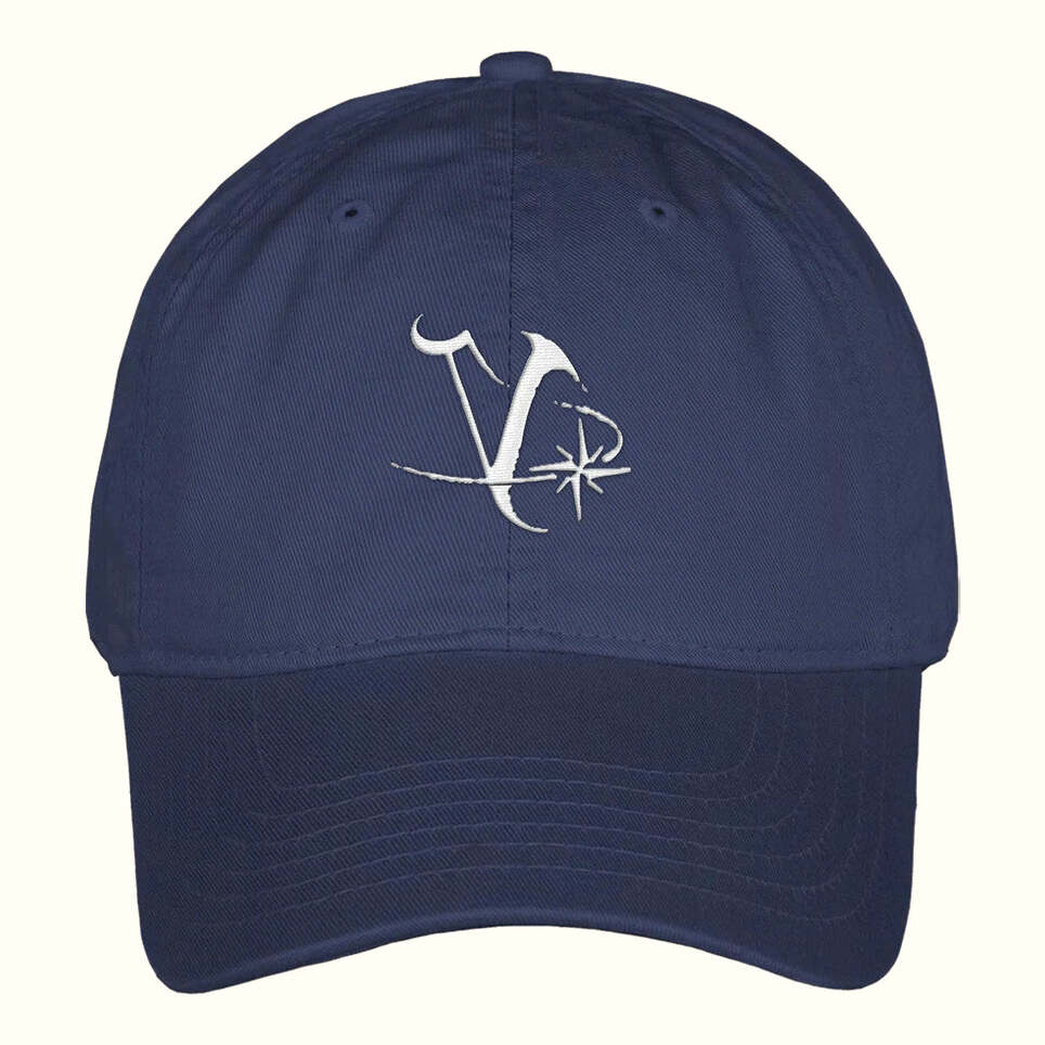 Quadeca Merch Quadeca Vanisher Embroidered Navy Hat Gifts For Father Gifts For Best Friend