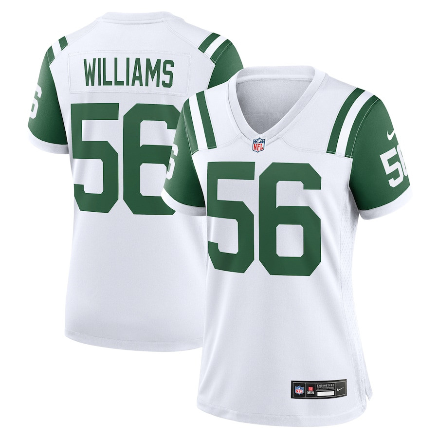 Quincy Williams 56 New York Jets Women's Classic Alternate Game Jersey - White - JSDV180