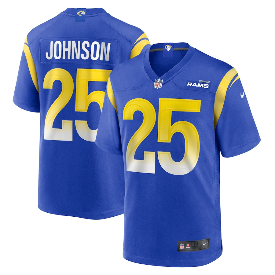 Quindell Johnson 25 Los Angeles Rams Team Game Men Jersey - Royal - JS884