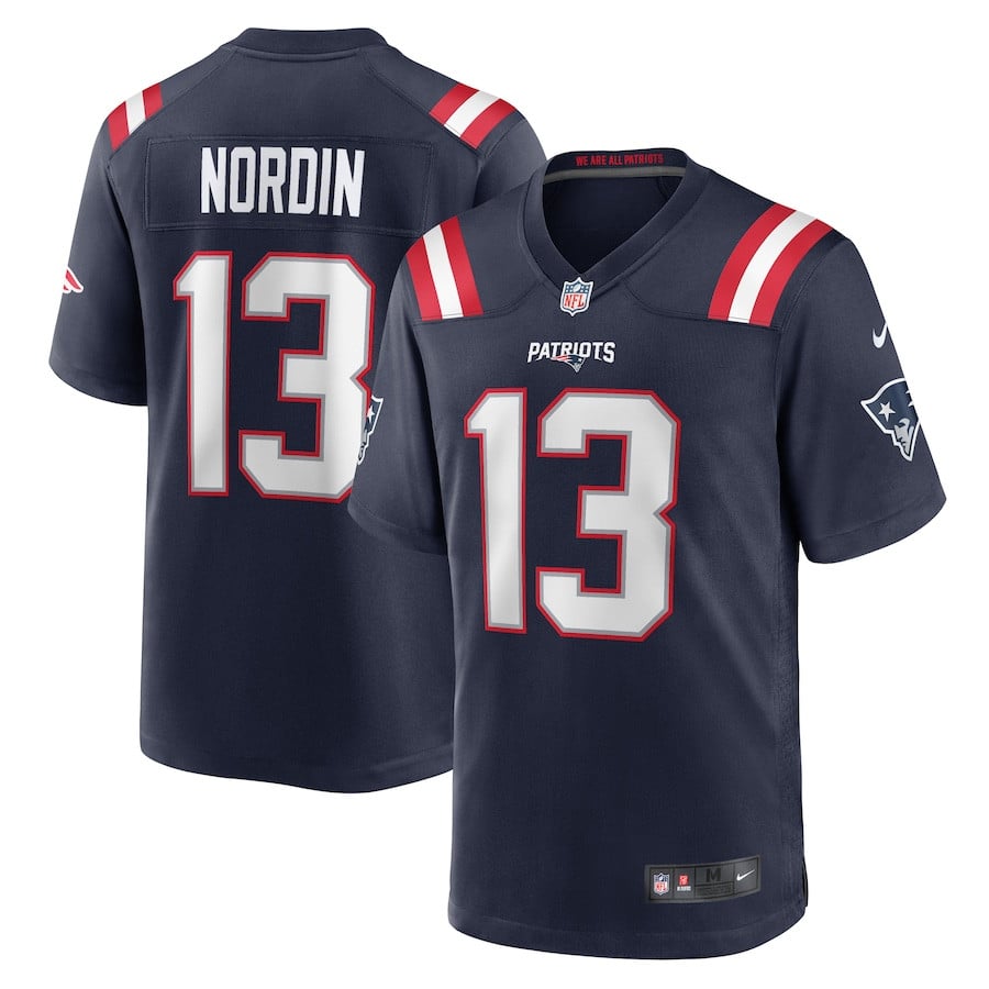 Quinn Nordin 13 New England Patriots Game Men Jersey - Navy - JS398