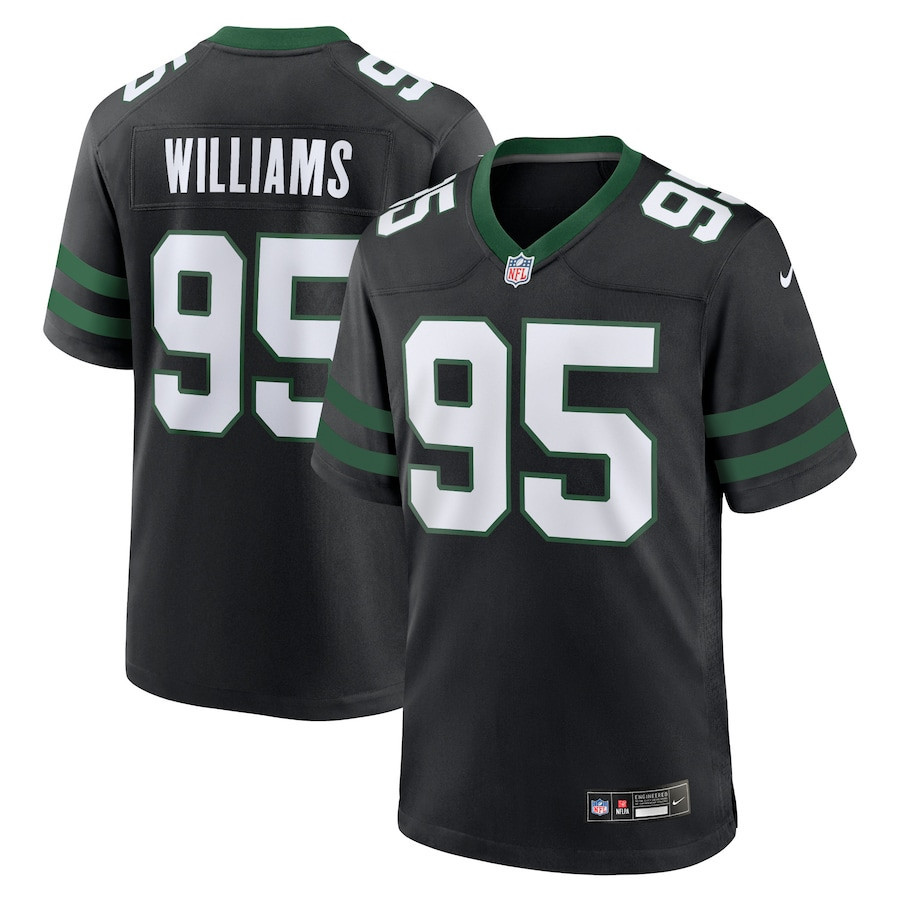 Quinnen Williams 95 New York Jets Alternate Game Jersey - Men, Legacy Black - JSDV742